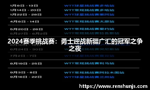 2024赛季挑战赛：勇士迎战新疆广汇的冠军之争之夜